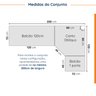 Cozinha Modulada 6 Peças com Tampo 3 Aéreos e 3 Balcões Arizona CabeCasa MadeiraOriginals - 2