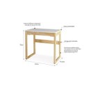 Ver imagem 3 de MESA ESTUDO OLGA ACABAMENTO VERNIZ NATURAL E TAMPO BRANCO