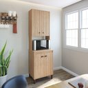 Ver imagem 1 de Paneleiro 4 Portas 63x21,5,5x51,5 cm Torino Marrom/Mel