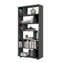 Ver imagem 3 de Estante para Livros Livreiro Multiuso 12 Nichos 5 Prateleiras Preto - BRV