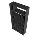 Ver imagem 7 de Estante para Livros 5 Prateleiras 12 Nichos BE44 90cm Preto - BRV Móveis