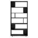 Ver imagem 4 de Estante para Livros 5 Prateleiras 12 Nichos BE44 90cm Preto - BRV Móveis