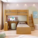 Ver imagem 4 de Beliche Star Office Infantil/Juvenil Multifuncional com Escrivaninha Casatema MadeiraOriginals Marro