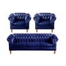 Conjunto Sofá Chesterfield 3 Lugares + 2 Poltronas Dom Pedro - 1