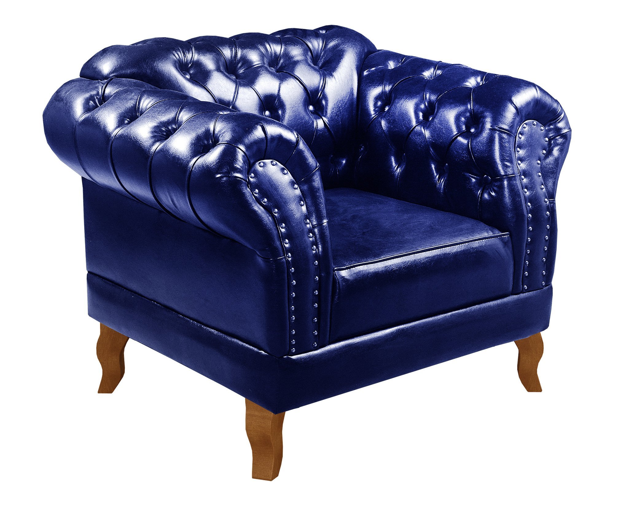 Conjunto Sofá Chesterfield 3 Lugares + 2 Poltronas Dom Pedro - 6