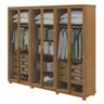 Guarda-Roupa Casal Reflecta com Led 6 Portas 100% MDF com Pés Solaris - 7