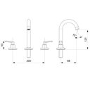 Ver imagem 2 de Misturador para Lavatório de Mesa 3 Furos Bica Alta com Valvula de Escoamento Smart-n