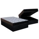 Ver imagem 1 de Cama Box Baú Casal: Colchão Espuma Ortobom D33 / EP ISO 100 Ultra Firme + Base CRC Courano Black(138
