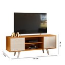 Ver imagem 5 de Rack Tv 50 Pol 136cm Bancada para Sala Korelli Cinamomo/off White M20 - D’Rossi