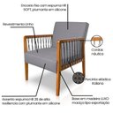 Ver imagem 4 de Poltrona para Sala de Estar em Linho Ely Cinza