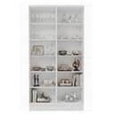 Ver imagem 6 de Cristaleira 120cm 2 Portas com Vidro 100% MDF Sevilha Branco/Ártico