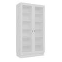Ver imagem 3 de Cristaleira 120cm 2 Portas com Vidro 100% MDF Sevilha Branco/Ártico