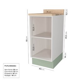 Cozinha Modulada 6 Peças com Tampo 3 Aéreos e 3 Balcões Arizona Cabecasa Madeiramadeira - 13