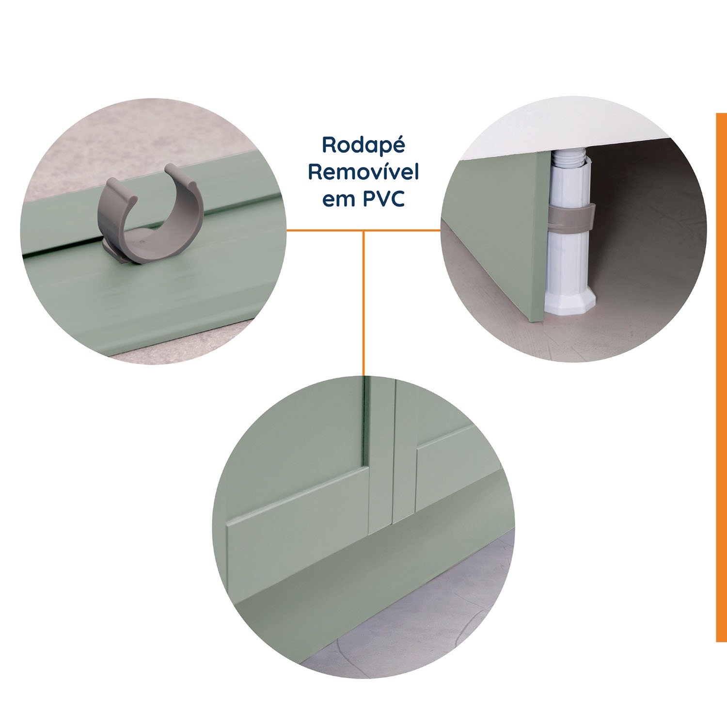 Cozinha Modulada 6 Peças com Tampo 3 Aéreos e 3 Balcões Arizona Cabecasa Madeiramadeira - 6