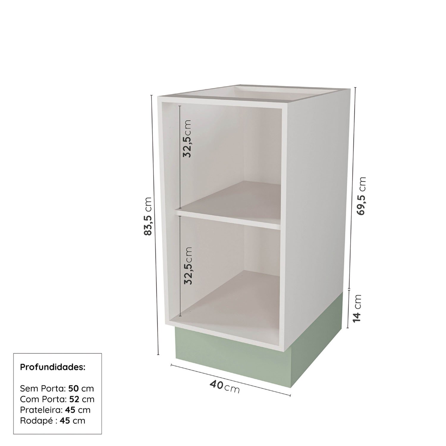 Cozinha Modulada 6 Peças sem Tampo 3 Aéreos e 3 Balcões Arizona Cabecasa Madeiramadeira - 13