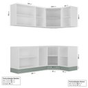 Ver imagem 3 de Cozinha Modulada 6 Peças sem Tampo 3 Aéreos e 3 Balcões Arizona CabeCasa MadeiraOriginals