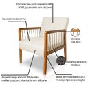 Ver imagem 4 de Poltrona para Sala de Estar em Linho Ely Bege Natural