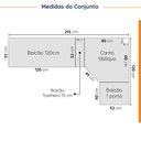 Ver imagem 2 de Cozinha Modulada 8 Peças com Tampo 4 Aéreos e 4 Balcões Arizona CabeCasa MadeiraOriginals