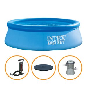 Piscina Inflável Easy Set 3.077 Litros Com Bomba + Capa + Bomba Filtrante Intex - 110v