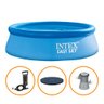 Piscina Inflável Easy Set 3.077 Litros Com Bomba + Capa + Bomba Filtrante Intex - 110v - 1