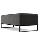 Ver mais imagens de Puff Decorativo Sala de Estar Bali W01 Base Ferro 120x50 cm Linho Cinza Escuro - Lyam Decor