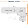 Cozinha Modulada 8 Peças sem Tampo 4 Aéreos e 4 Balcões Arizona CabeCasa MadeiraOriginals - 2