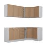 Cozinha Modulada 8 Peças sem Tampo 4 Aéreos e 4 Balcões Arizona CabeCasa MadeiraOriginals - 9