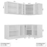 Cozinha Modulada 8 Peças sem Tampo 4 Aéreos e 4 Balcões Arizona CabeCasa MadeiraOriginals - 3