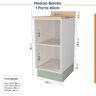Cozinha Modulada 8 Peças com Tampo 4 Aéreos e 4 Balcões Arizona CabeCasa MadeiraOriginals - 16
