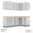 Ver imagem 3 de Cozinha Modulada 8 Peças com Tampo 4 Aéreos e 4 Balcões Arizona CabeCasa MadeiraOriginals