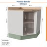 Cozinha Modulada 8 Peças com Tampo 4 Aéreos e 4 Balcões Arizona CabeCasa MadeiraOriginals - 17