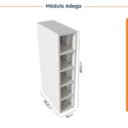 Cozinha Modulada 8 Peças com Tampo 4 Aéreos e 4 Balcões Arizona CabeCasa MadeiraMadeira - 11