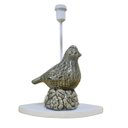 Ver imagem 1 de Base de Abajur de Mesa Cerâmica Pássaro Cinza Eletrificada E27 Bivolt 36cm Columbus Gold