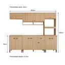 Ver imagem 3 de Cozinha Torino 8 - 290 x 220 x 51,5 Marrom/Mel/Off White