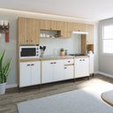 Ver imagem 1 de Cozinha Torino 8 - 290 x 220 x 51,5 Marrom/Mel/Off White