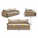 Ver imagem 3 de Sofá sem Caixa Retrátil e Reclinável 2,00m com Molas Kiara Linho Adonai Estofados