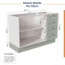 Cozinha Modulada 8 Peças sem Tampo 4 Aéreos e 4 Balcões Arizona CabeCasa MadeiraOriginals - 18