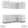 Cozinha Modulada 8 Peças sem Tampo 4 Aéreos e 4 Balcões Arizona CabeCasa MadeiraOriginals - 3