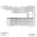 Ver imagem 3 de Cozinha Modulada 8 Peças com Tampo 1 Torre 4 Aéreos 3 Balcões Arizona CabeCasa MadeiraOriginals