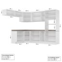 Ver imagem 3 de Cozinha Planejada 8 Peças com Tampo 1 Torre 4 Aéreos 3 Balcões Arizona CabeCasa MadeiraOriginals Marrom/Figueira