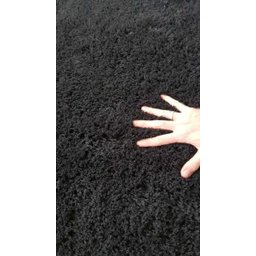 Tapete Algodão para Sala, Quarto e Escritório - Redondo 1,2M x 1,2M - Preto - 1