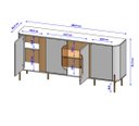 Ver imagem 6 de Aparador Buffet Prime 4 Portas LED Vidro 180cm Sala Jantar Hall de Entrada Cantinho Cafe:Off White