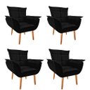 Ver imagem 1 de Kit 4 Poltronas Opala GatMagazine-Suede Preto