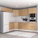 Ver imagem 1 de Cozinha Modulada 8 Peças sem Tampo 1 Torre 4 Aéreos 3 Balcões Arizona CabeCasa MadeiraOriginals