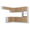 Ver mais imagens de Cozinha Modulada 8 Peças sem Tampo 1 Torre 4 Aéreos 3 Balcões Arizona CabeCasa MadeiraOriginals