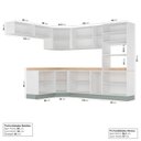 Ver imagem 3 de Cozinha Planejada 8 Peças com Tampo 1 Torre 4 Aéreos 3 Balcões Arizona CabeCasa MadeiraOriginals Verde/Figueira/Menta