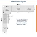 Ver imagem 2 de Cozinha Planejada 8 Peças com Tampo 1 Torre 4 Aéreos 3 Balcões Arizona CabeCasa MadeiraOriginals Verde/Figueira/Menta