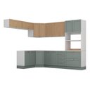 Ver mais imagens de Cozinha Modulada 8 Peças sem Tampo 1 Torre 4 Aéreos 3 Balcões Arizona CabeCasa MadeiraOriginals