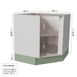 Cozinha Modulada 8 Peças sem Tampo 1 Torre 4 Aéreos 3 Balcões Arizona CabeCasa MadeiraMadeira - 14