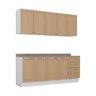 Cozinha Modulada 4 Peças com Tampo 2 Aéreos 2 Balcões Arizona CabeCasa MadeiraOriginals - 8